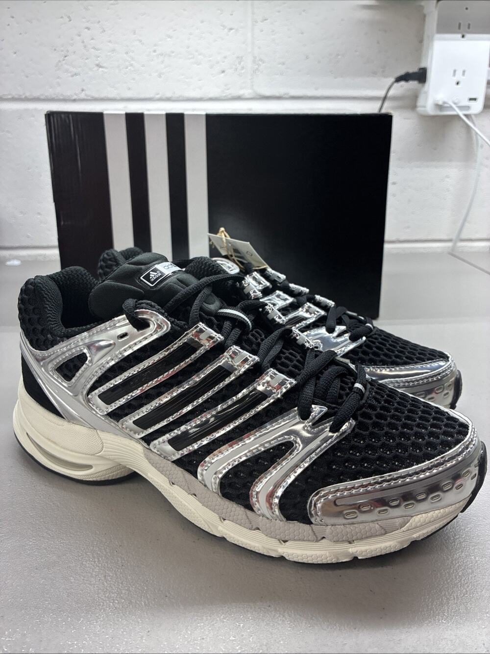 Size 6.5 - adidas Adistar Control 5 Black Silver (Women's) KI4178